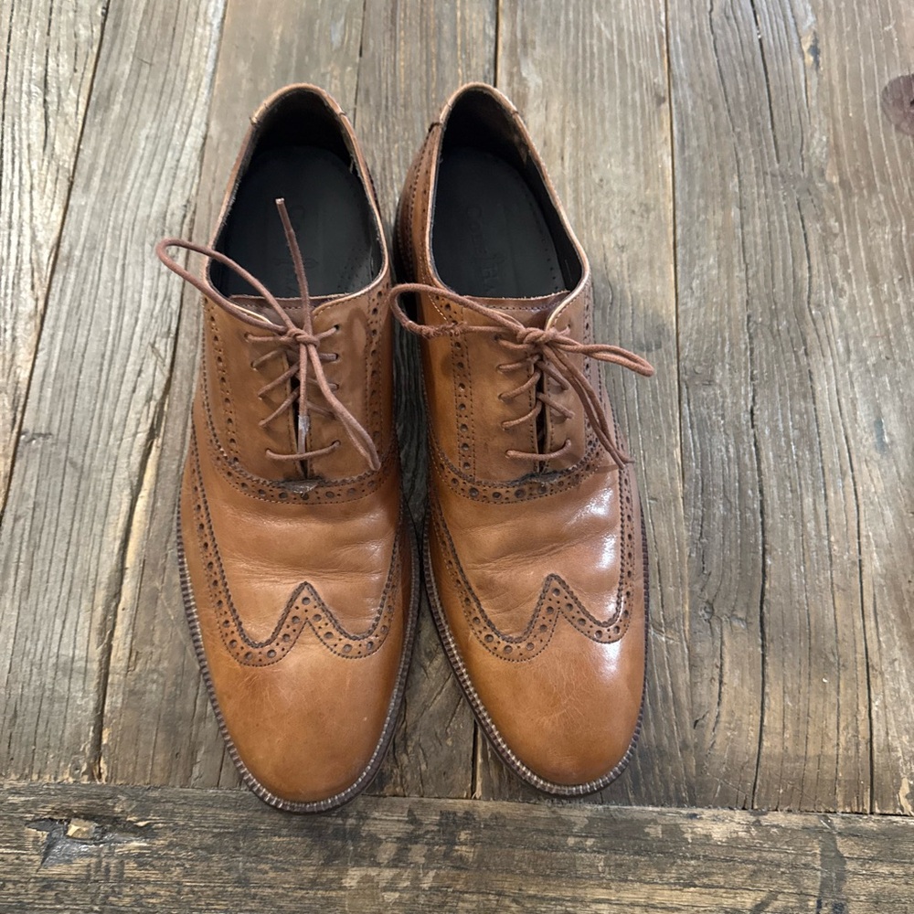 Cole Haan Light Brown Leather Oxfords - Picture 2 of 3